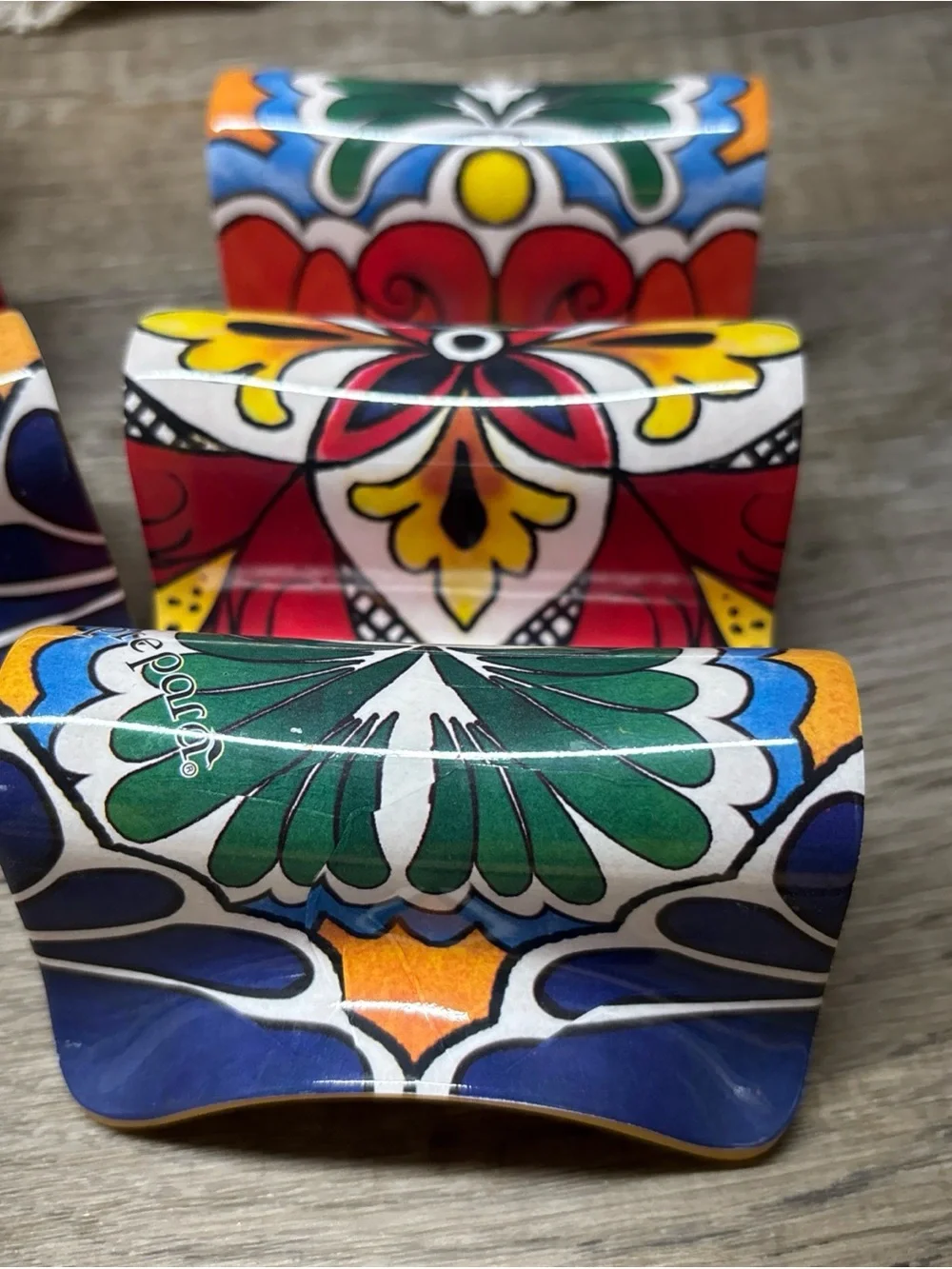 4PC SET of PREPARA MELAMINE TACO RACKS/STANDS - Reversible, Multicolor